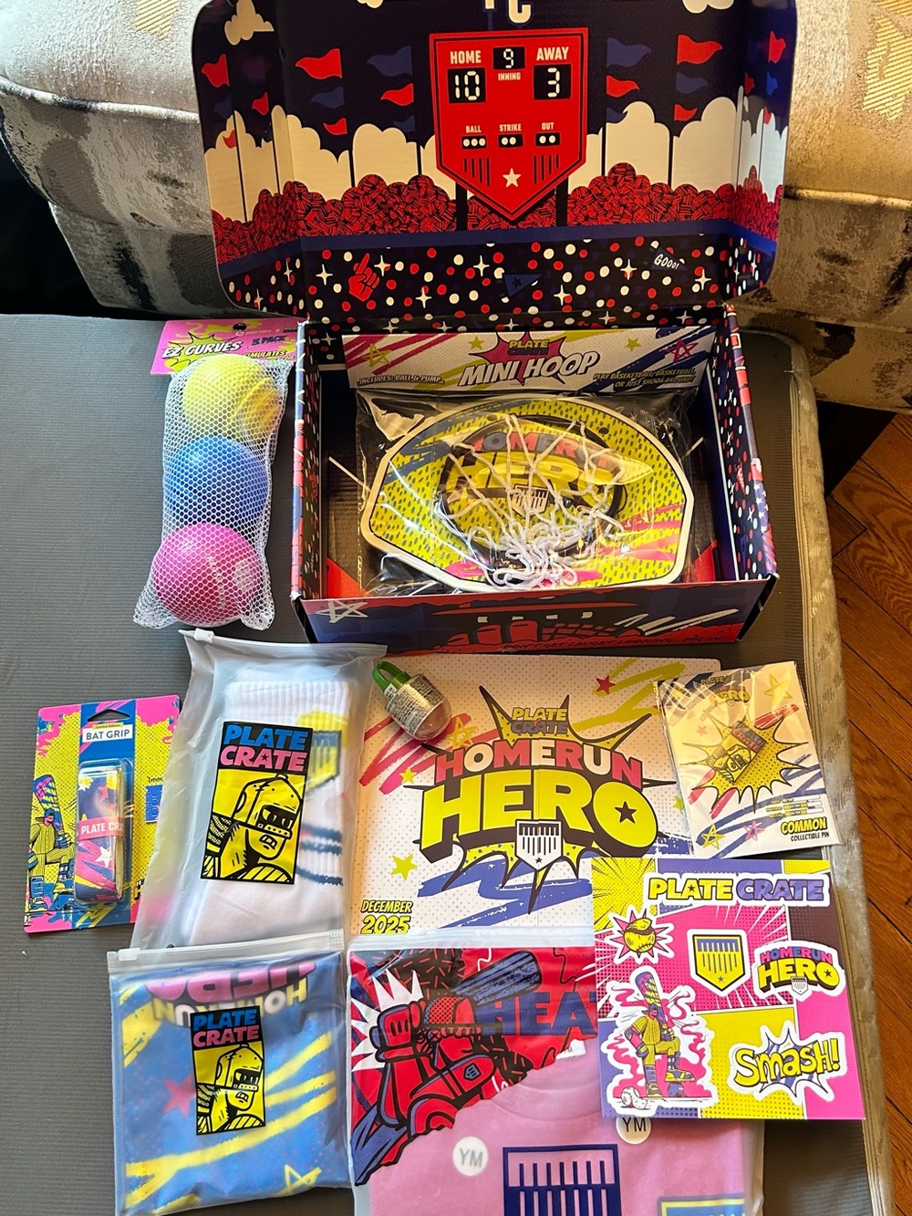 Homerun Hero Plate Crate Box